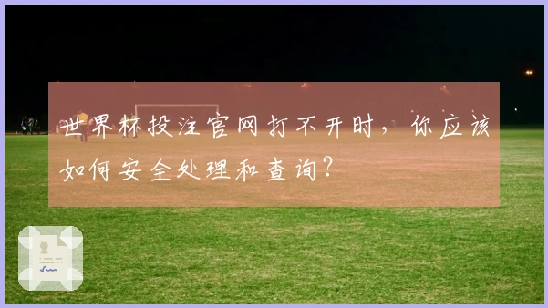 世界杯投注官网打不开时，你应该如何安全处理和查询？