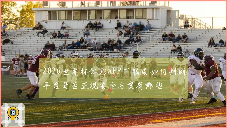 2026世界杯体彩APP下载前如何判断平台是否正规安全方案有哪些